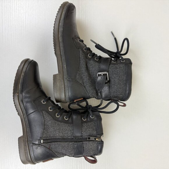 UGG Kesey Leather Sheepskin Waterproof Gray Black Boots S/N 1005264 - Picture 8 of 13